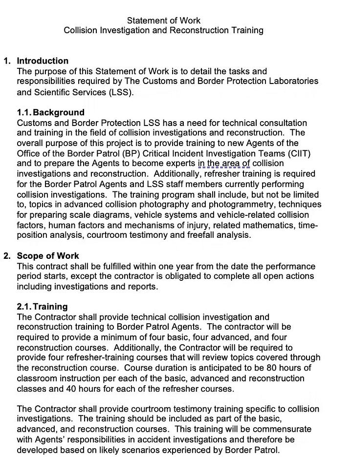 CBP hides procurement for Critical Incident Teams from Congress and public.