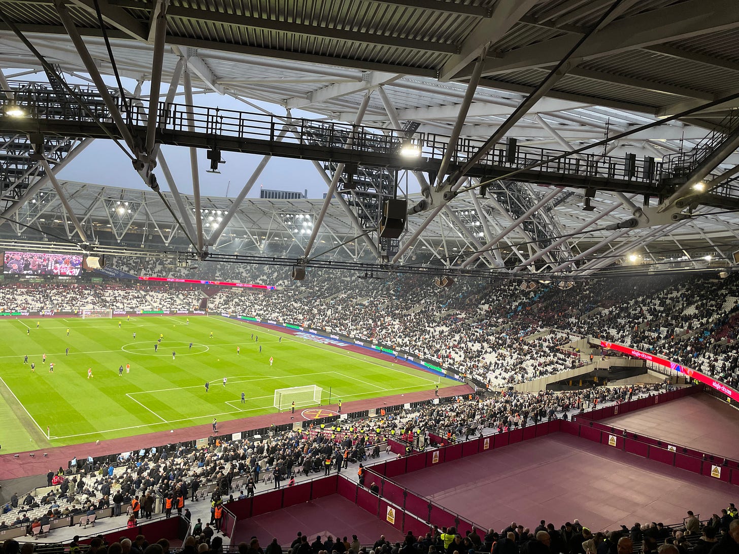 Big gaps at West Ham's stadium