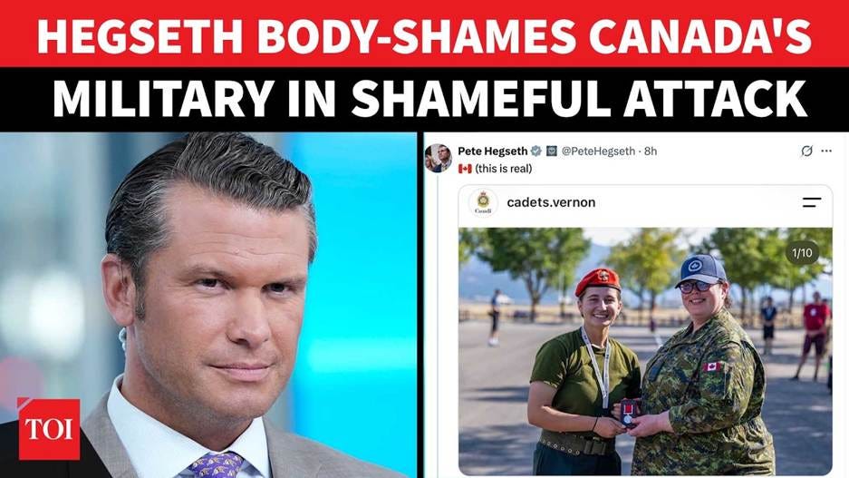‘Losing’ Tariff War, Hegseth BODY-SHAMES Canada’s Female Soldiers In  ‘SHAMEFUL’ Viral Post | Watch