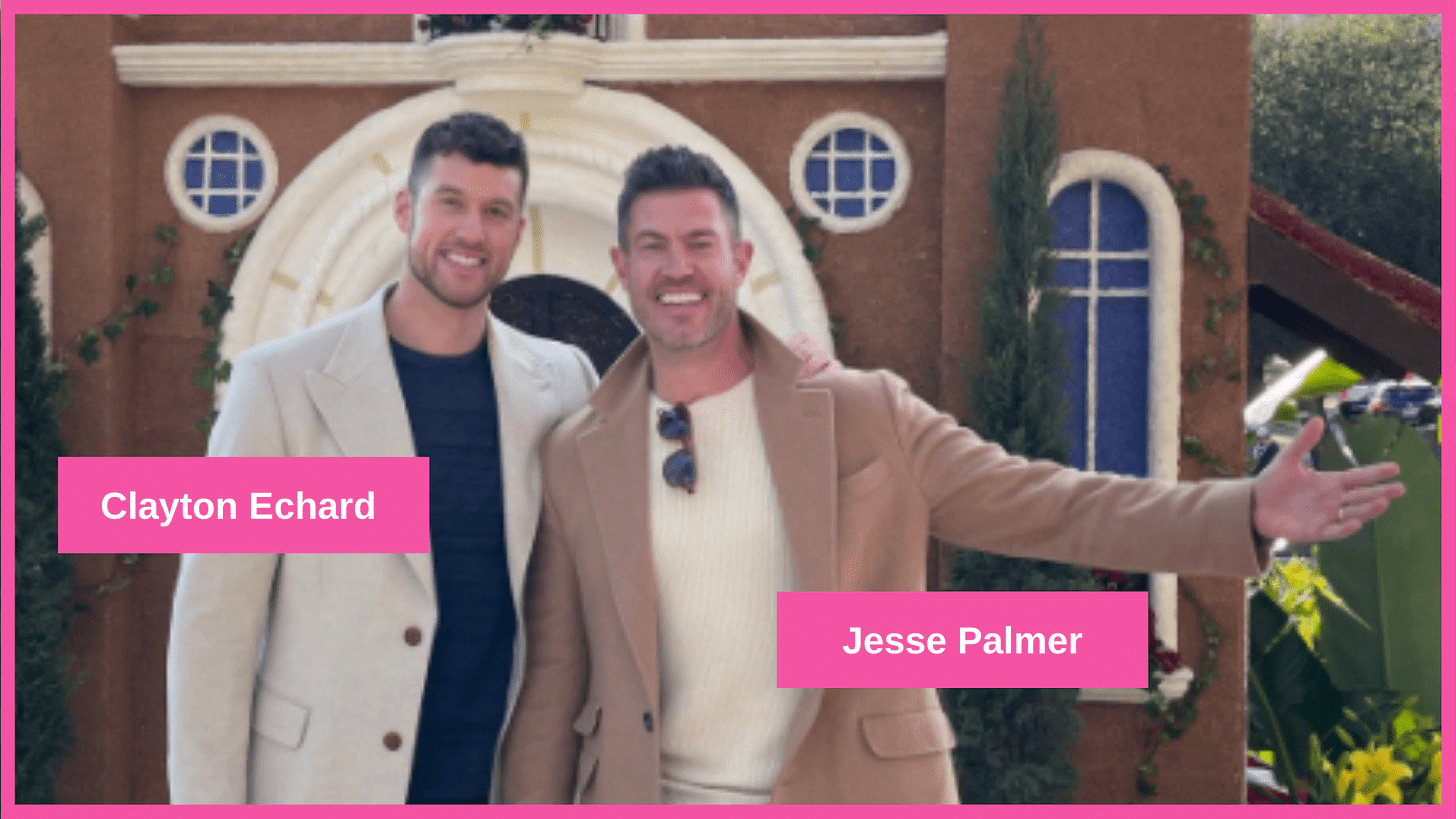 Clayton Echard & Jesse Palmer of The Bachelor Clayton Echard & Jesse Palmer of The Bachelor