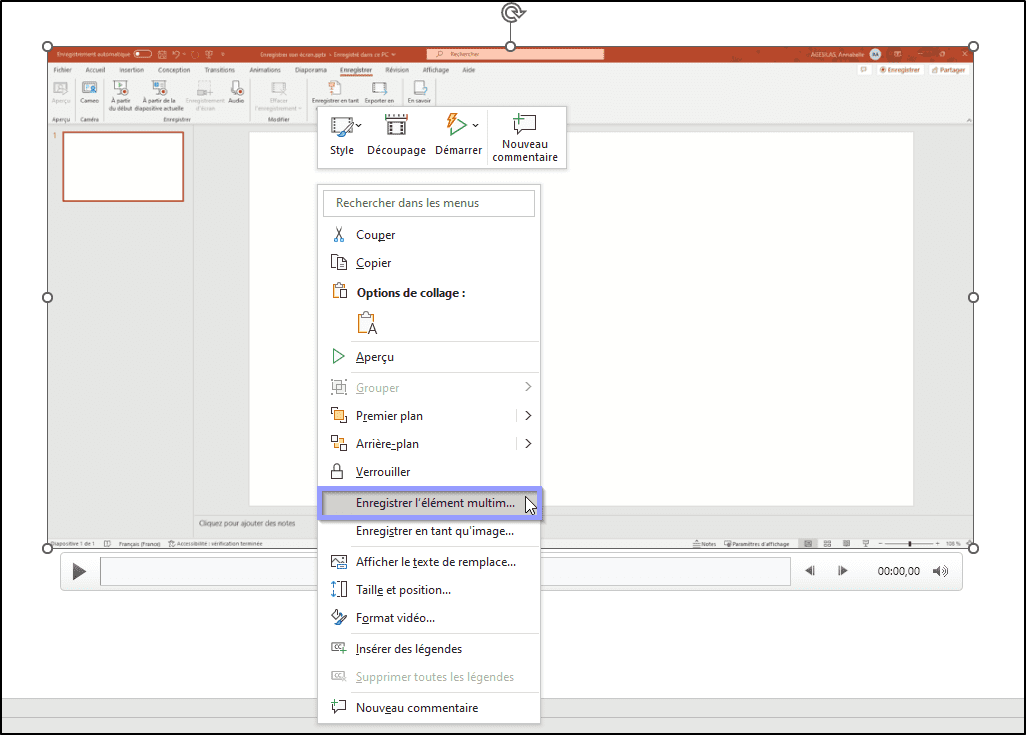 powerpoint enregistrer video enregistrement vidéo
