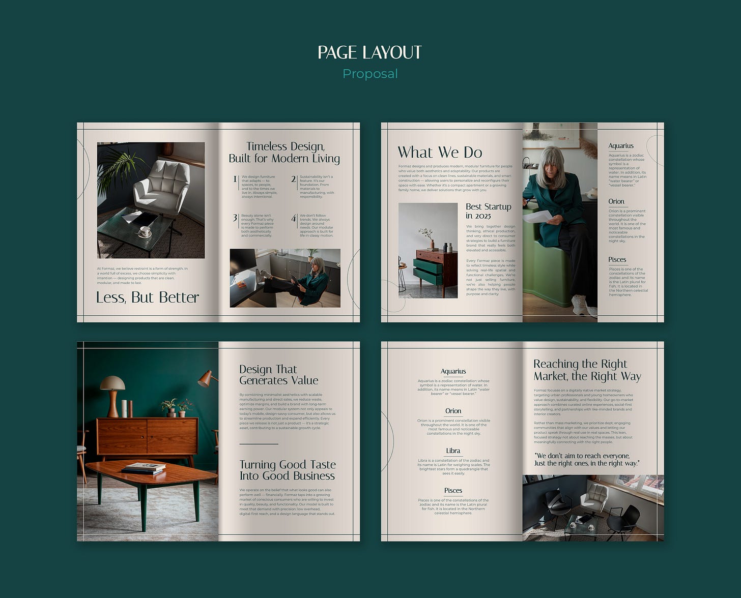 template de zine no modo revista