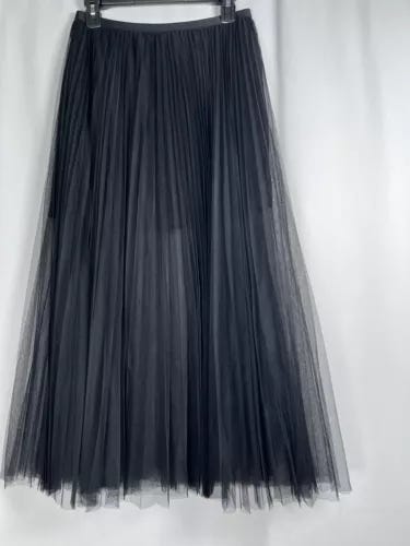 J Crew Women’s Collection Layered  Tulle  Shirt In Black Size S - Picture 4 of 9