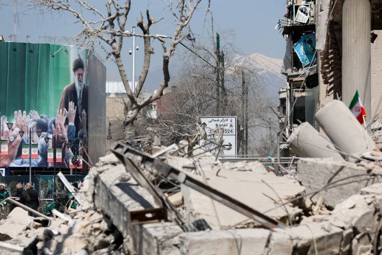 A view of the aftermath of a strike on a police station, amid the U.S.-Israeli conflict with Iran, in Tehran, Iran, March 4, 2026. Majid Asgaripour/WANA (West Asia News Agency) via REUTERS ATTENTION EDITORS - THIS PICTURE WAS PROVIDED BY A THIRD PARTY A view of the aftermath of a strike on a police station, amid the U.S.-Israeli conflict with Iran, in Tehran, Iran, March 4, 2026. Majid Asgaripour/WANA (West Asia News Agency) via REUTERS ATTENTION EDITORS - THIS PICTURE WAS PROVIDED BY A THIRD PARTY