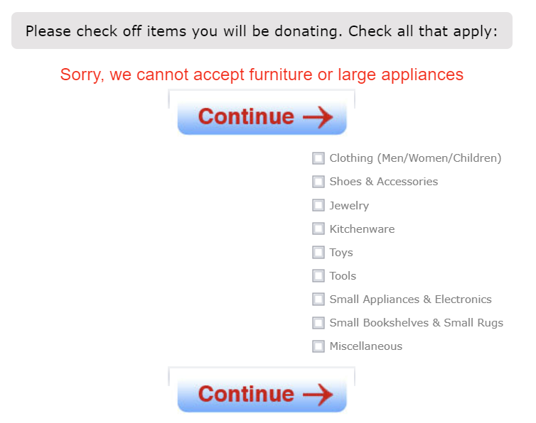 List of acceptable donation items for the DAV List of acceptable donation items for the DAV