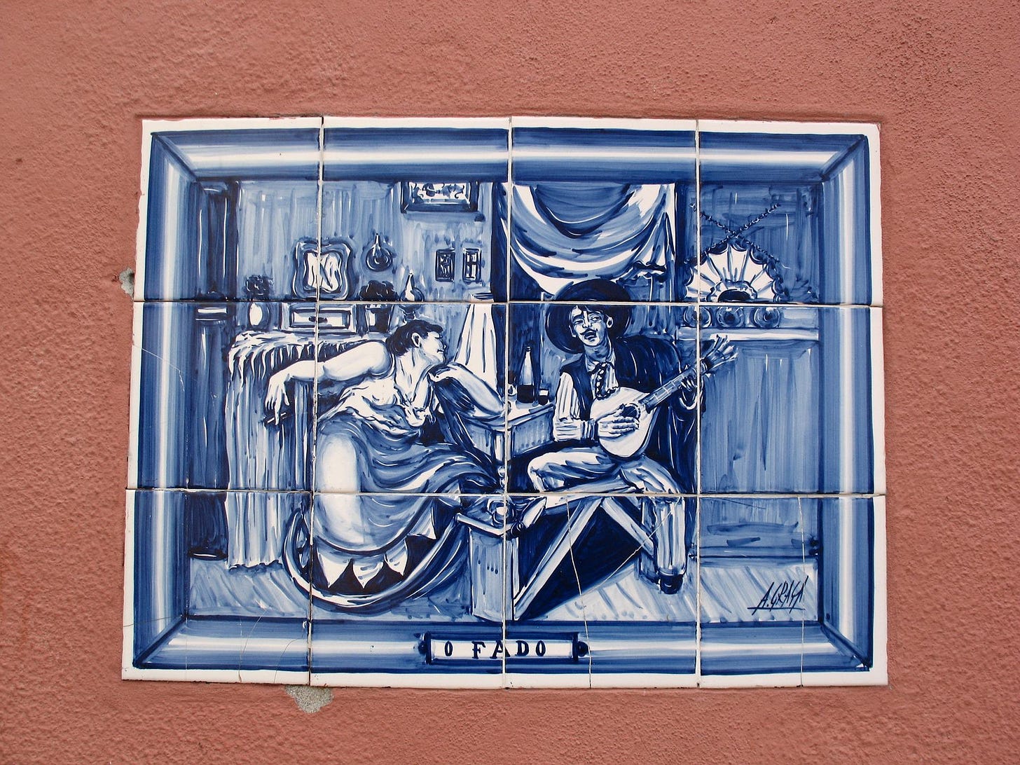 Tile with musicians Tile with musicians