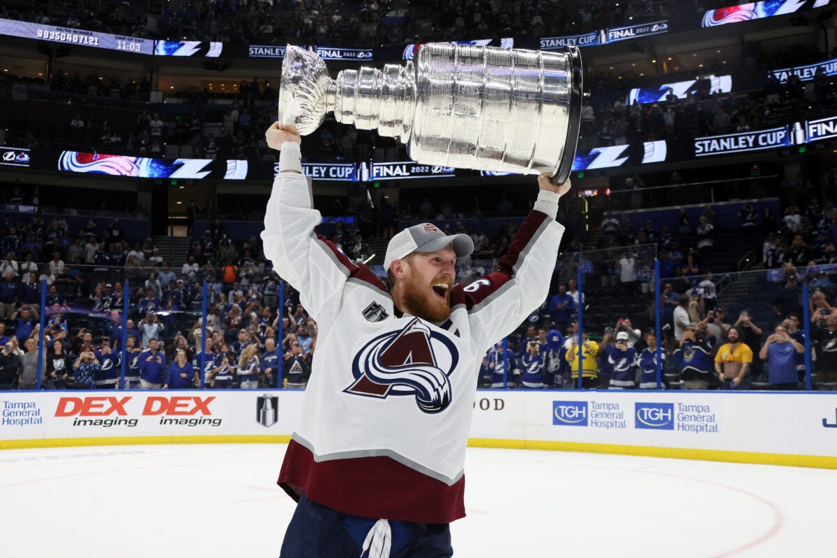 Gabriel Landeskog Colorado Avalanche 2022 Stanley Cup Gabriel Landeskog Colorado Avalanche 2022 Stanley Cup