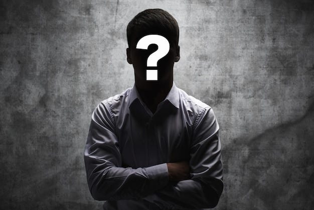 Premium Photo | Anonymous man in a business shirt with question mark on his  face on dark background