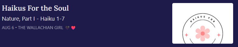 Haikus For the Soul: Nature, Part 1