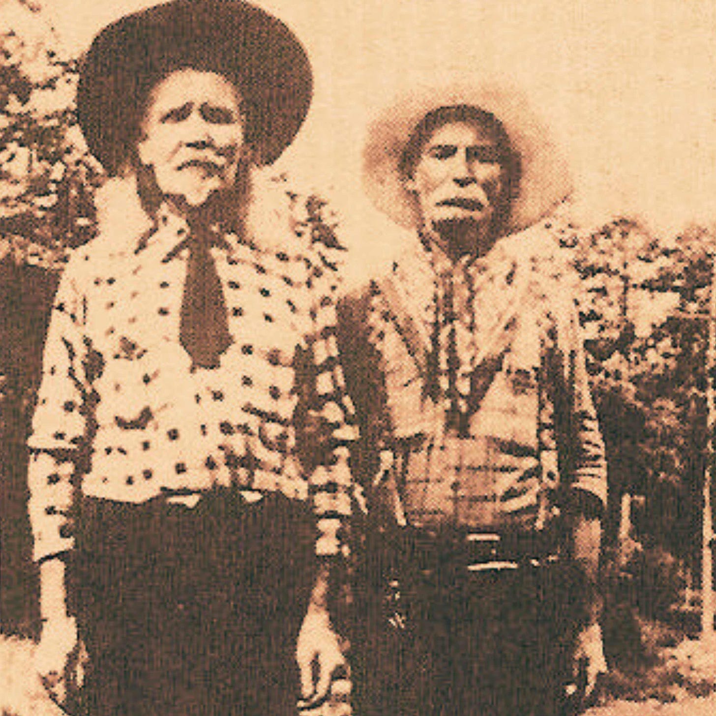 Photo of Brushy Bill and his fraudster friend, J. Frank Dalton Photo of Brushy Bill and his fraudster friend, J. Frank Dalton