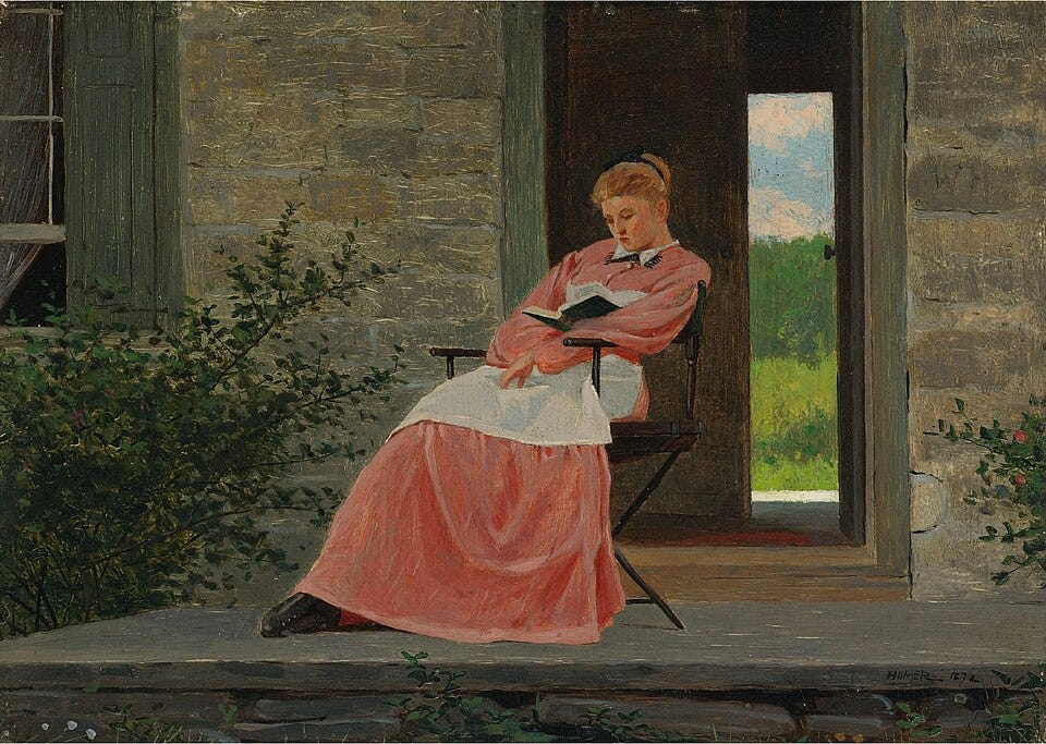 File:Winslow Homer - Girl reading on a stone porch.jpg File:Winslow Homer - Girl reading on a stone porch.jpg