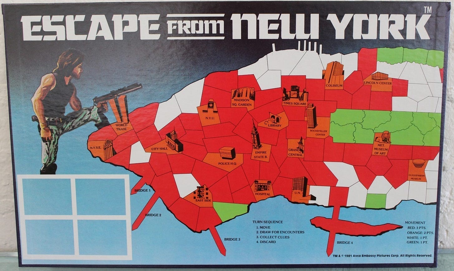 TSR's Escape from New York: The Game (1981) | 2 Warps to Neptune