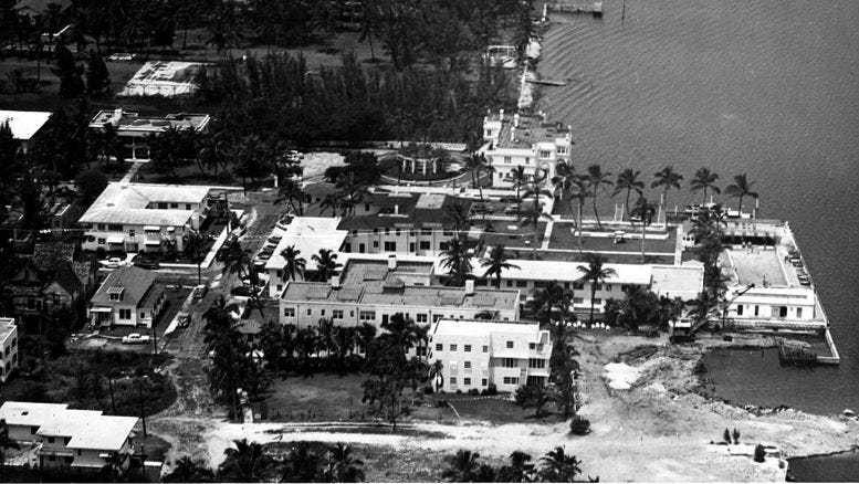 Figure 5: Aerial photograph of the Ocean Ranch Hotel in 1951. Courtesy of Bob Waterhouse via Miami Springs Historical Society and Museum. Figure 5: Aerial photograph of the Ocean Ranch Hotel in 1951. Courtesy of Bob Waterhouse via Miami Springs Historical Society and Museum.