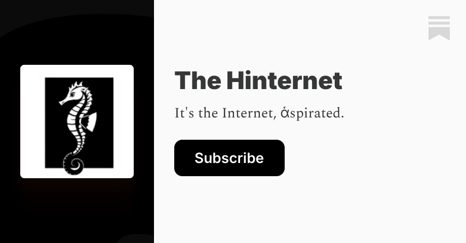 The Hinternet | Justin Smith-Ruiu | Substack