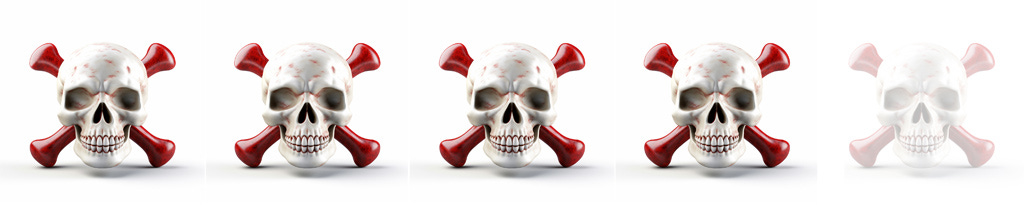 4 of 5 skulls