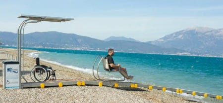 Le système Seatrac, qui possible l'accès aux plages pour les usagers en fauteuil roulant