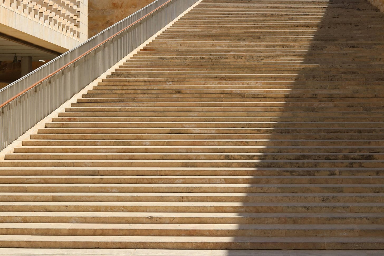 A stairway with many small steps A stairway with many small steps