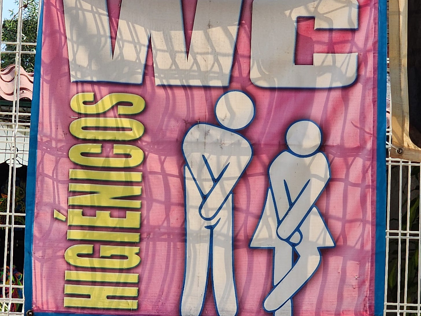 Bathroom sign in Mexico City