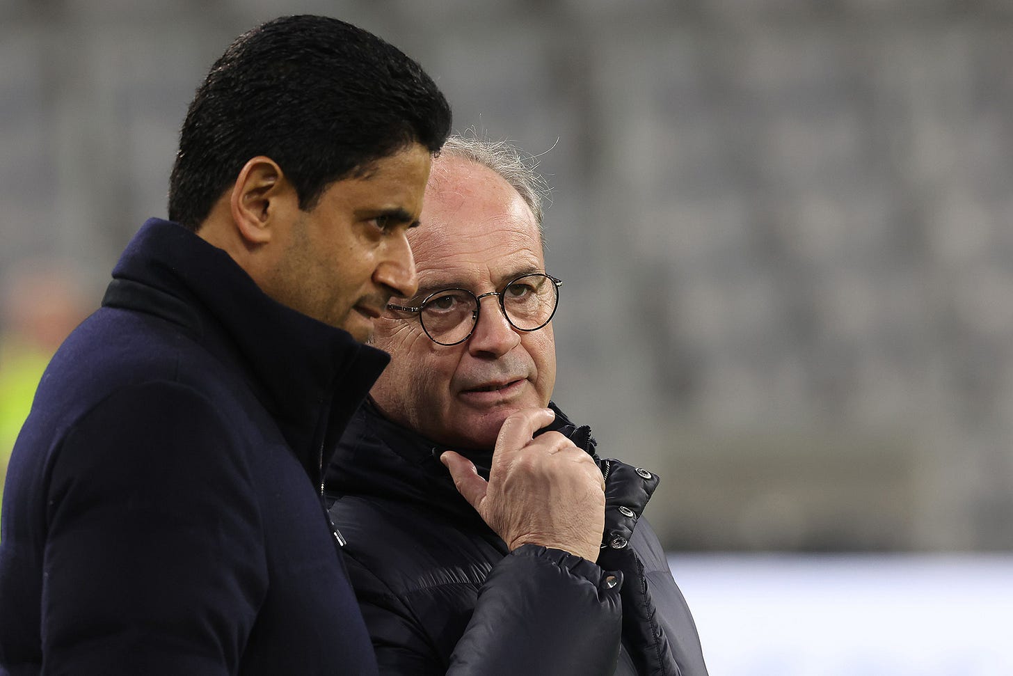 Nasser Al-Khelaifi and Luis Campos