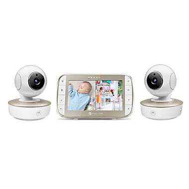 Motorola&reg; VM50G-2 5-Inch Video Baby Monitor with 2 Cameras in White. View a larger version of this product image.