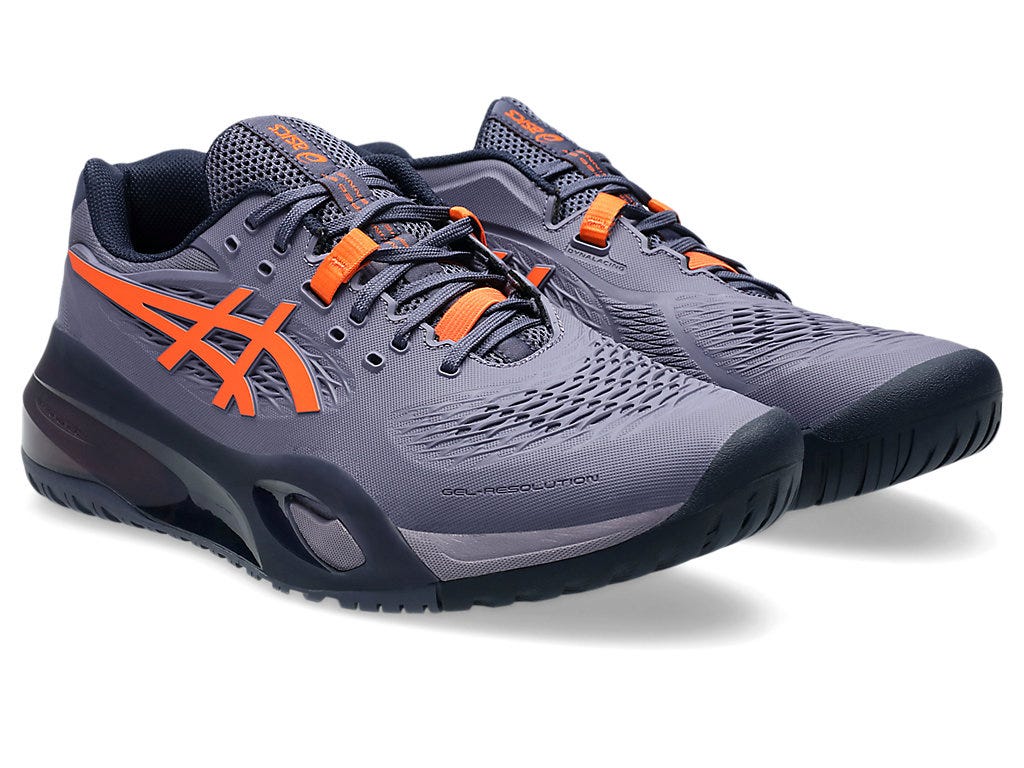 Image 2 of 8 of Hombre-Greyish-Purple/Nova-Orange-GEL-RESOLUTION-X-Zapatillas-de-tenis-para-hombre