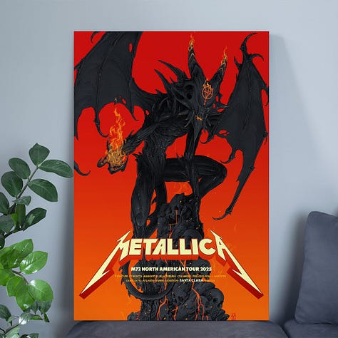 Metallica Concert Tour M72 World Tour June 20 2025 Santa Clara Levi’s Stadium – Santa Clara No‑Repeat Weekend Limp Bizkit & Ice Nine Kills Setlist Canvas Poster by Vance Kelly