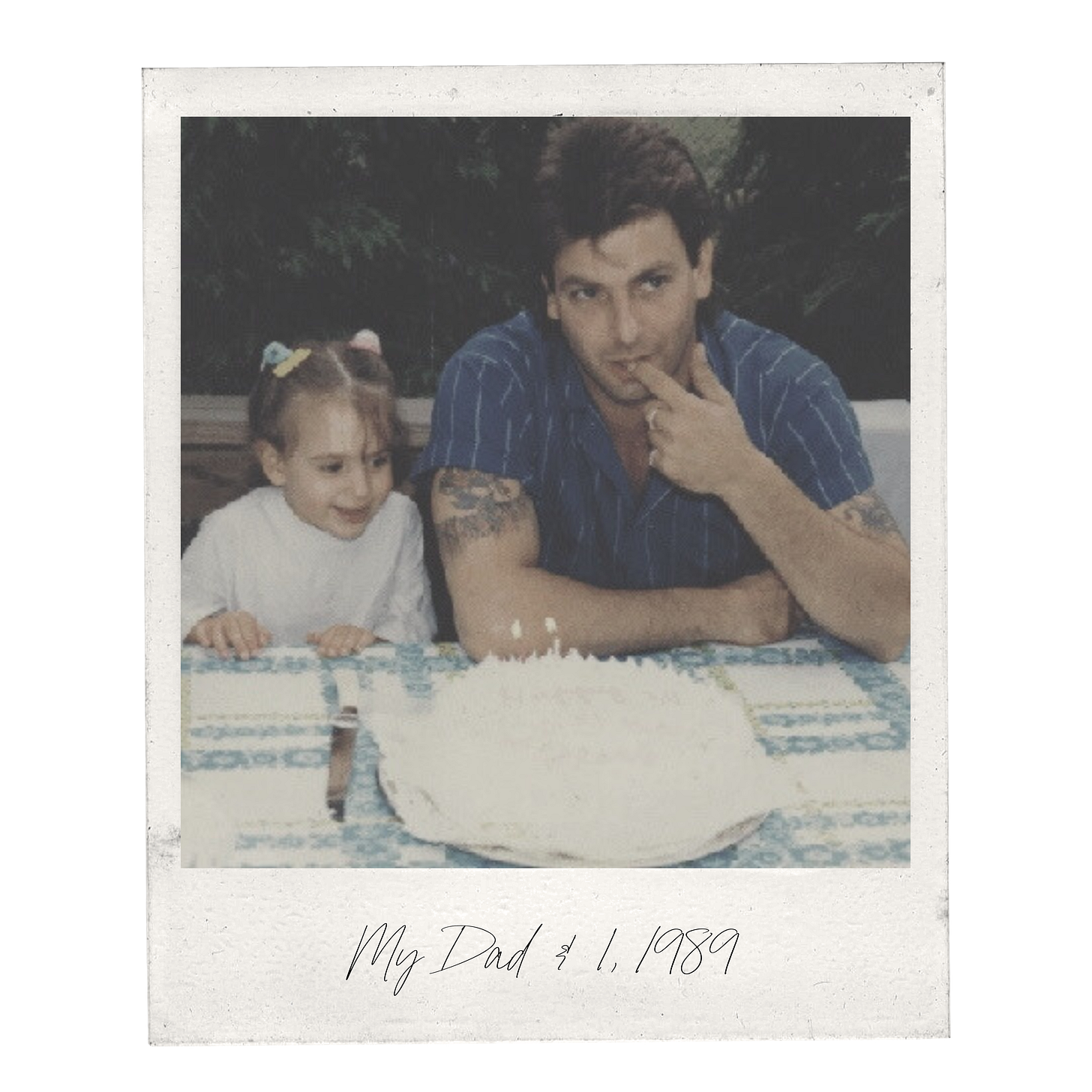 A photo of my dad and I in 1989