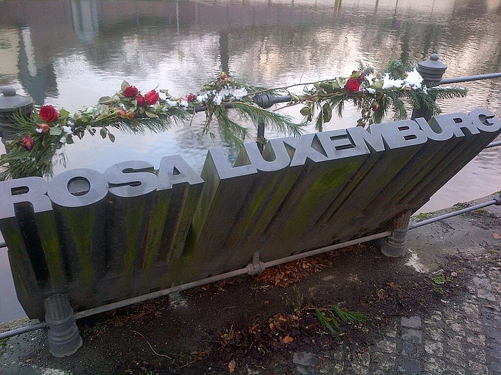 Rosa Luxemburg and canal 