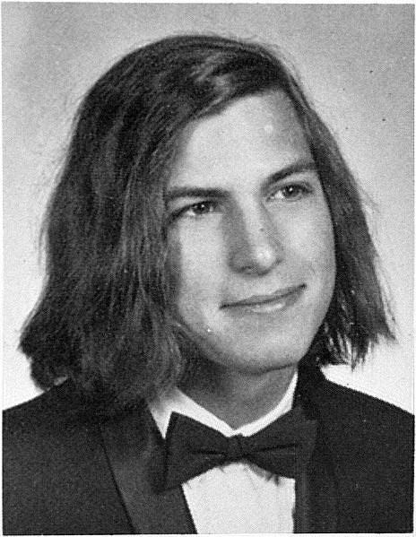 Steve Jobs high school yearbook photo in 1972. : r/OldSchoolCool