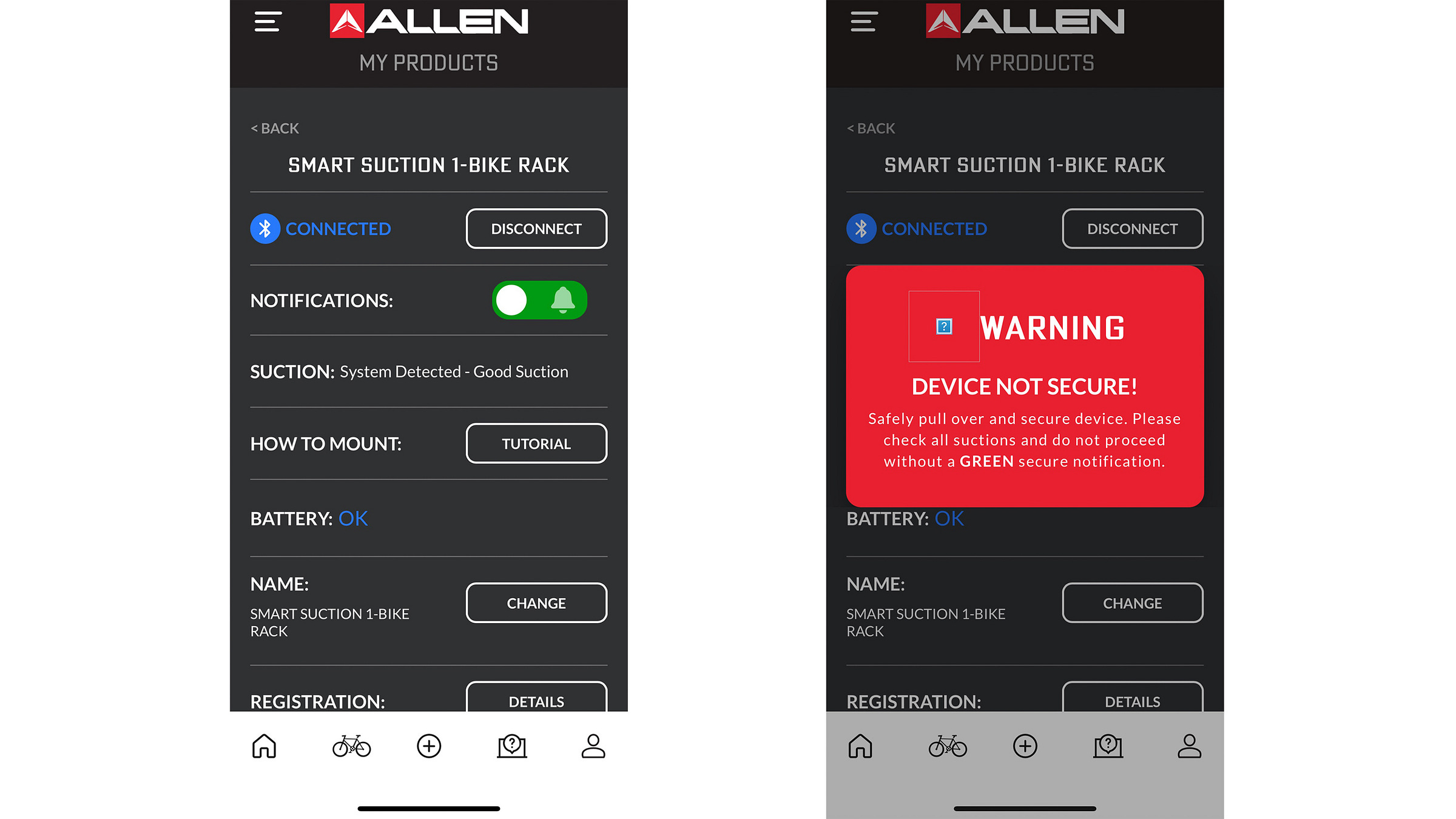 Allen Smart Suction bike rack