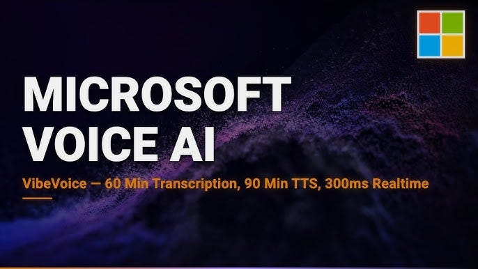 VibeVoice: Microsoft's Open-Source Voice AI That Transcribes 60 Minutes in One Pass - YouTube VibeVoice: Microsoft's Open-Source Voice AI That Transcribes 60 Minutes in One Pass - YouTube