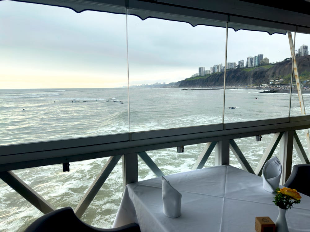 Amazing view of Costa Verde and the Pacific Ocean as viewed from La Rosa Nautica