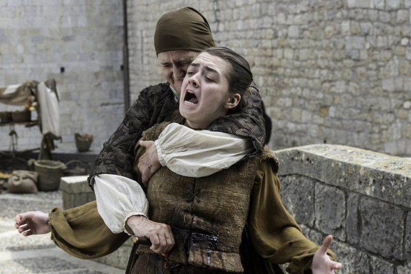 game of thrones arya stark stabbed 2016 images game of thrones arya stark stabbed 2016 images