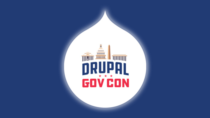 Drupal GovCon logo with DC landmarks.