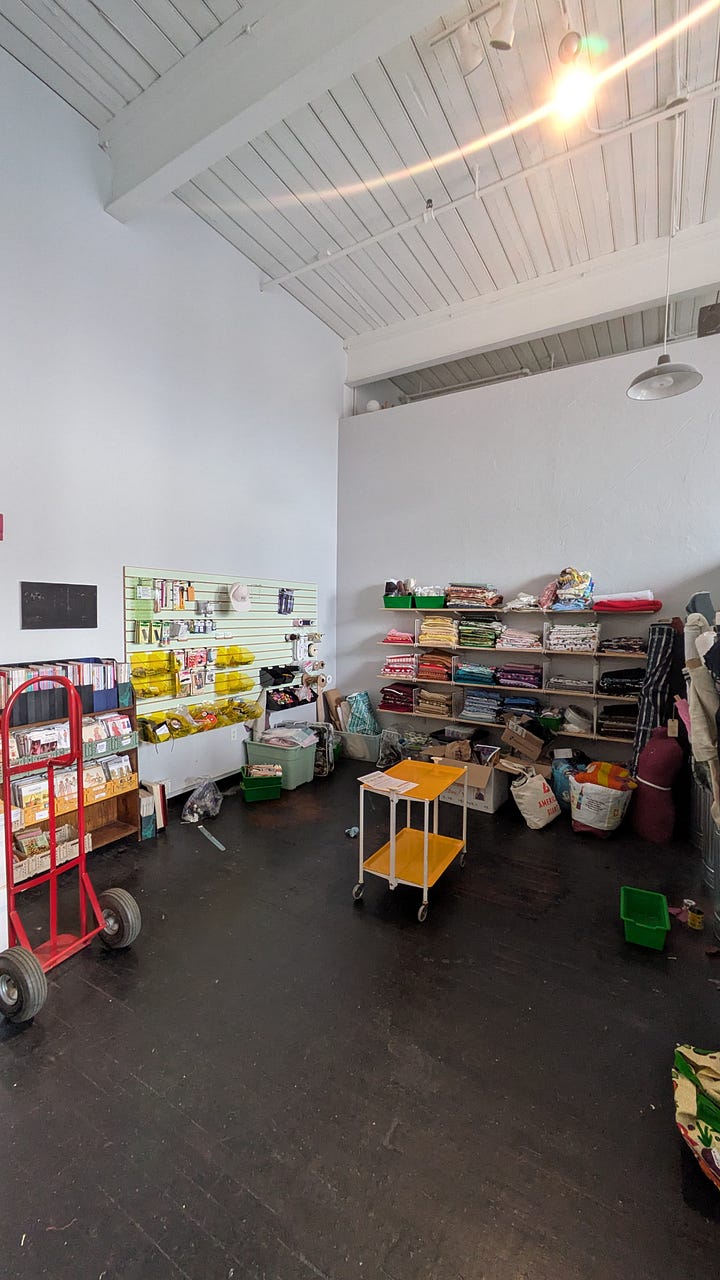 photos of the new studio while getting set up