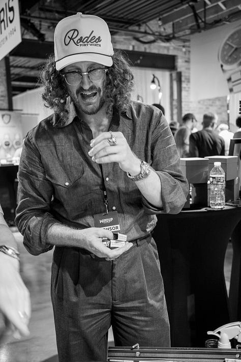Watches on display at WindUp Chicago - Sunflowerman, Artefkt, Vortic, Citizen, Astor & Banks, Marathon, SpaceOne, and Benrus