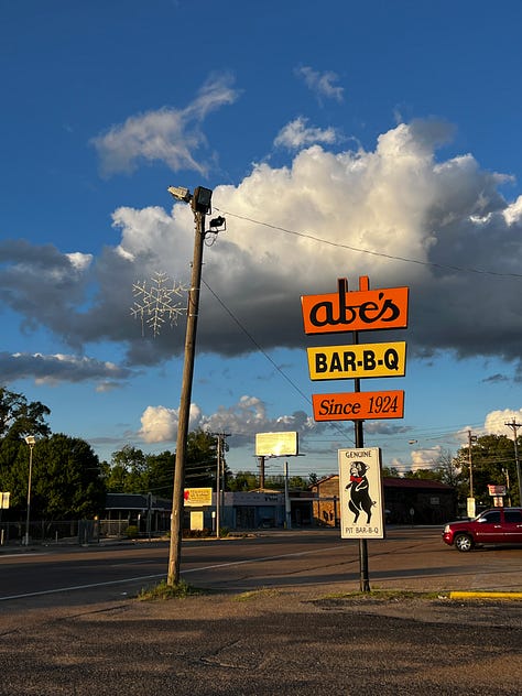 Abe’s barbecue in Clarksdale Mississippi 