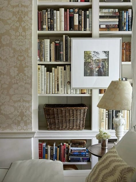 Framing tip: Frame on top of the bookshelf spine instead of instead
