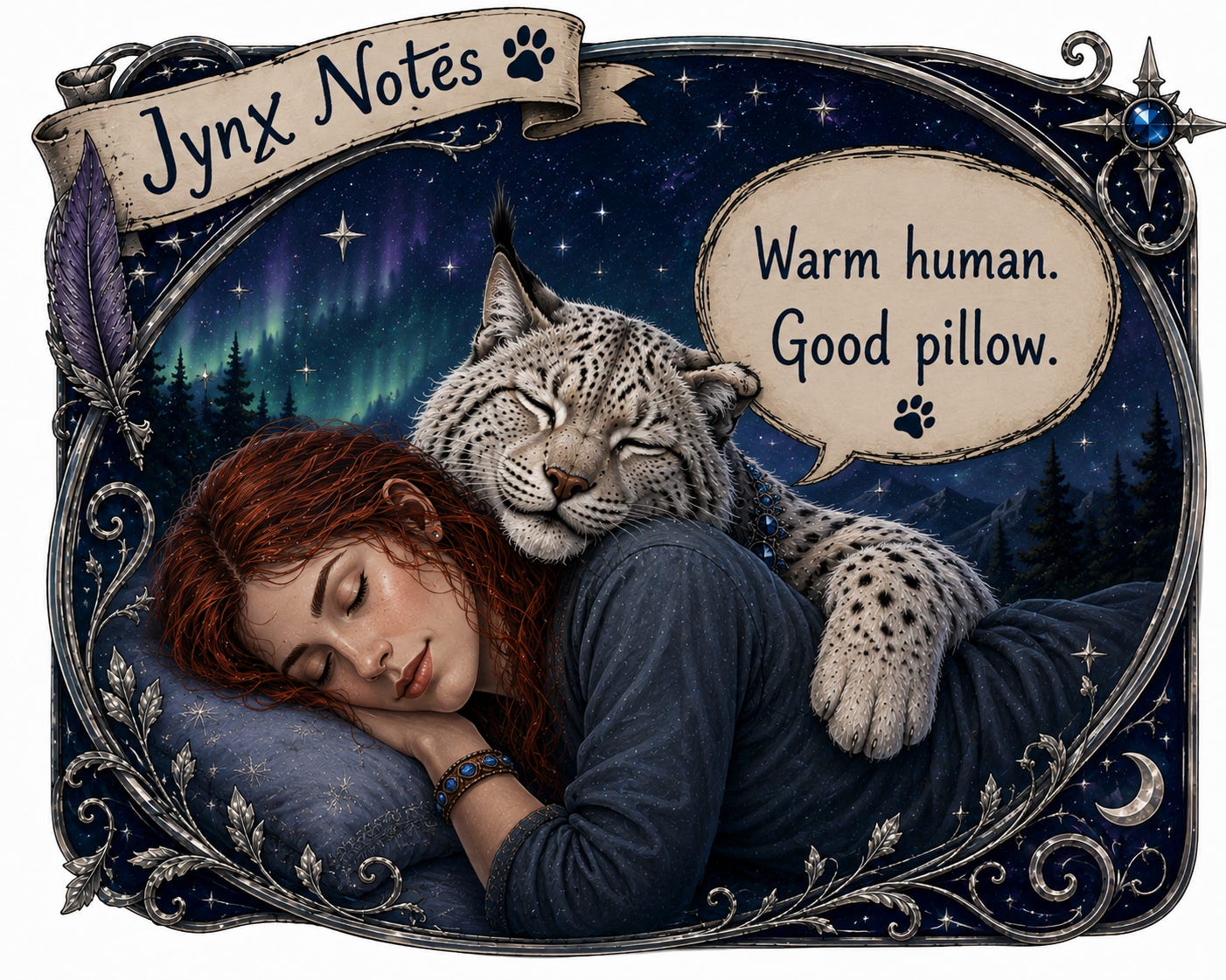 Jynx's Note - Warm Human. Good Pillow