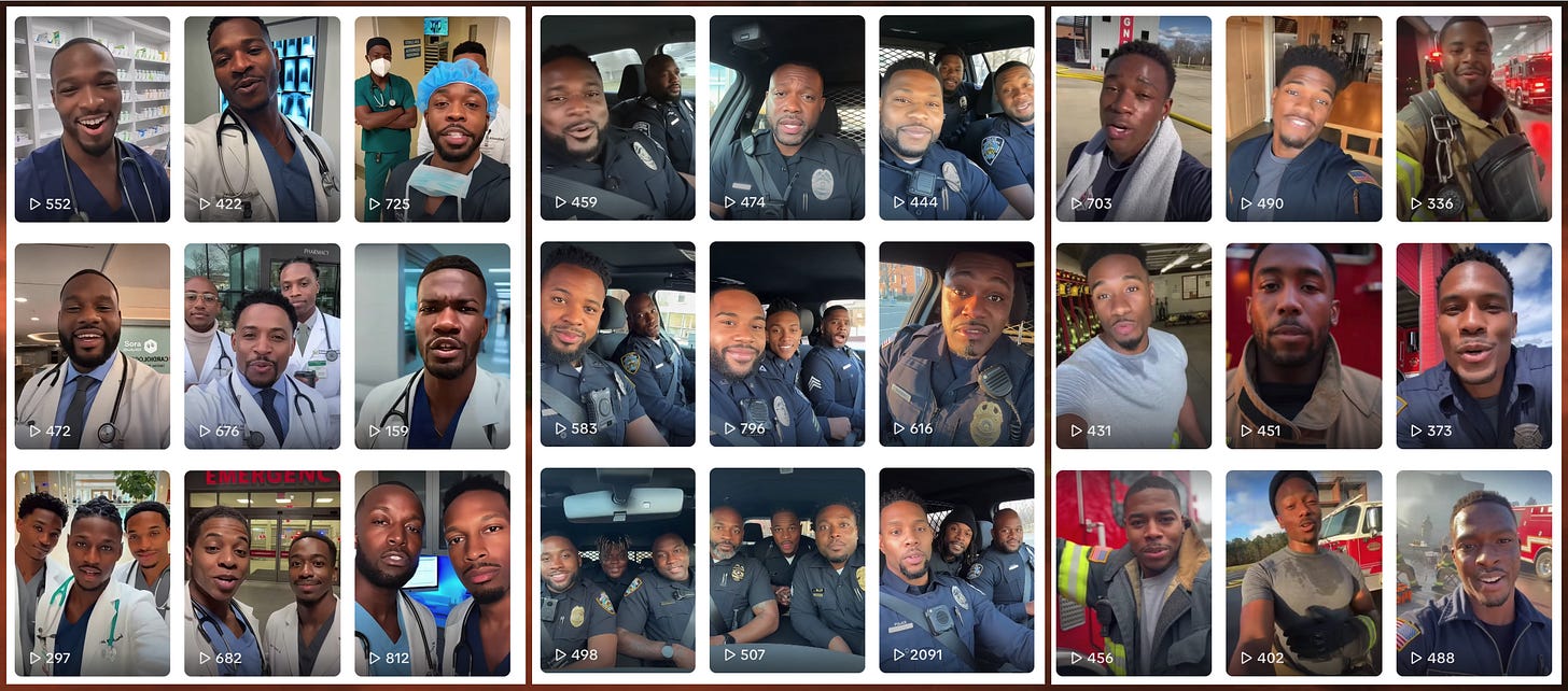 AI-generated TikTok videos of doctors, police, and firefighters posted by spam accounts AI-generated TikTok videos of doctors, police, and firefighters posted by spam accounts