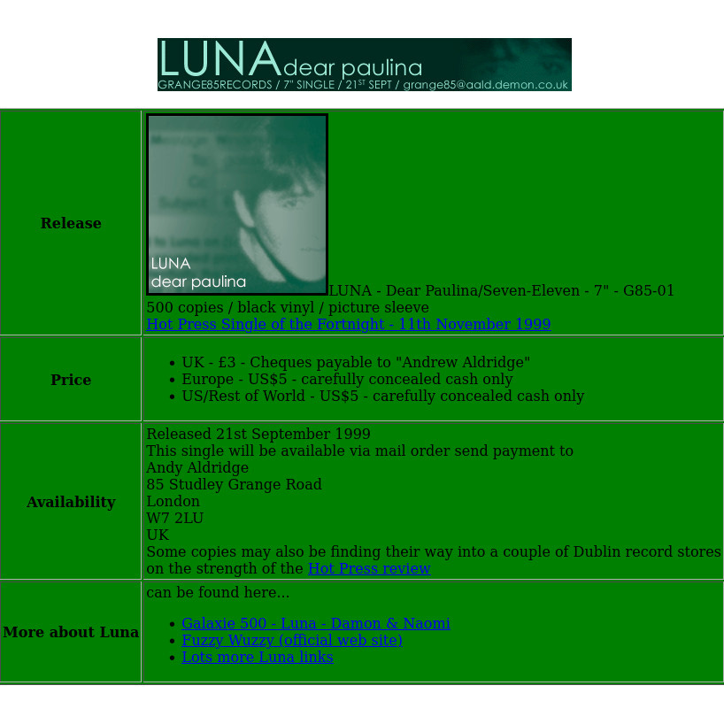 Website to sell the single