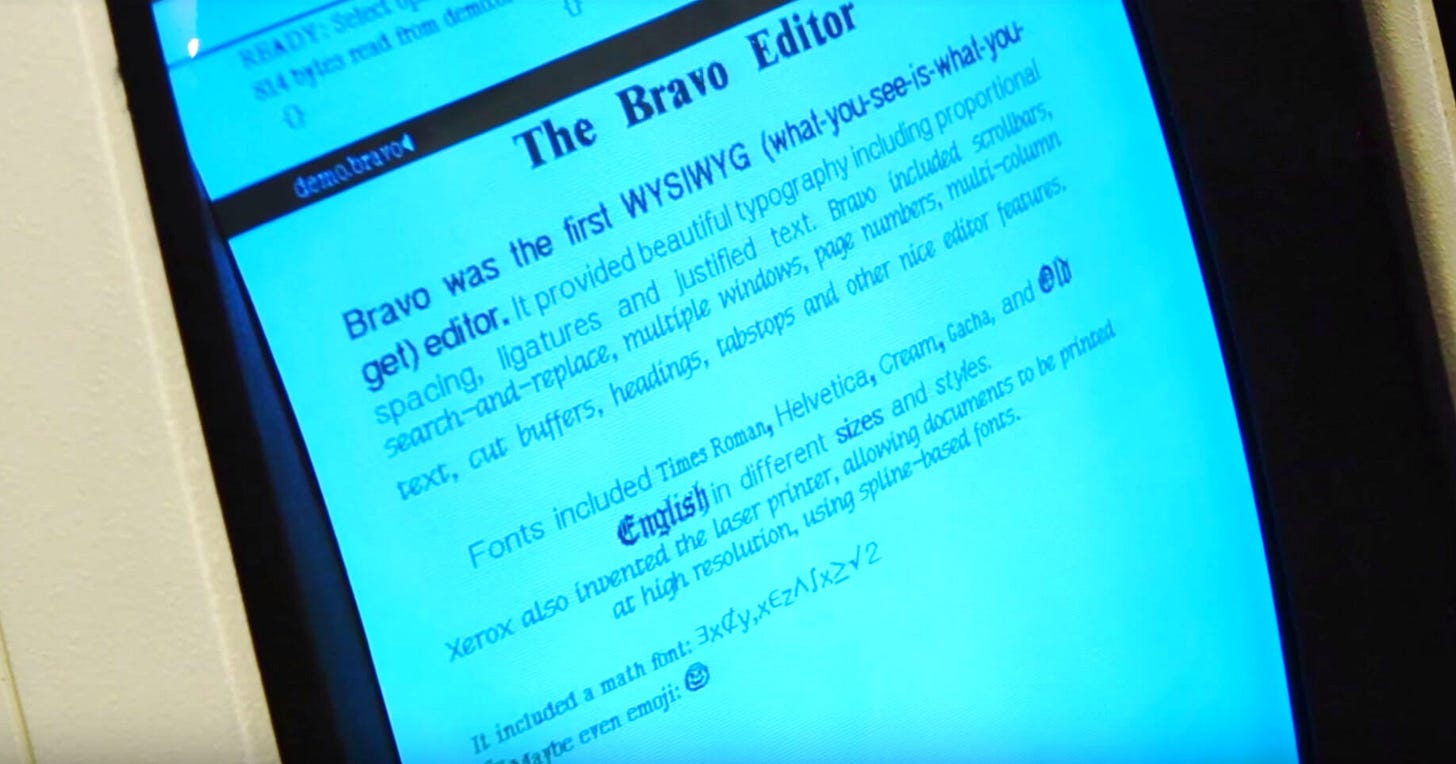 Bravo' de Xerox, el primer editor WYSIWYG de documentos de 1974 - teknoPLOF!