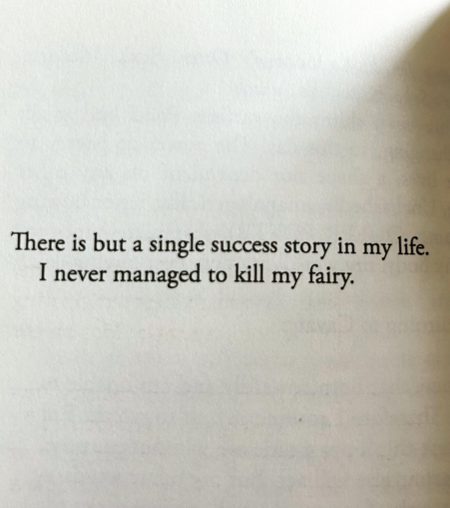 There is but a single success story in my life. I never managed to kill my fairy. --Kirby