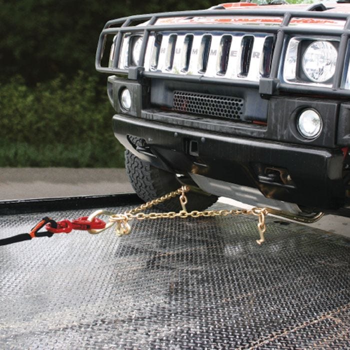 Vulcan Johnstown Towing Chain Bridle with 15 inch and 4 inch J Hooks and Alloy T Hooks - Grade 70-47 inch - 4,700 Pound Safe Working Load