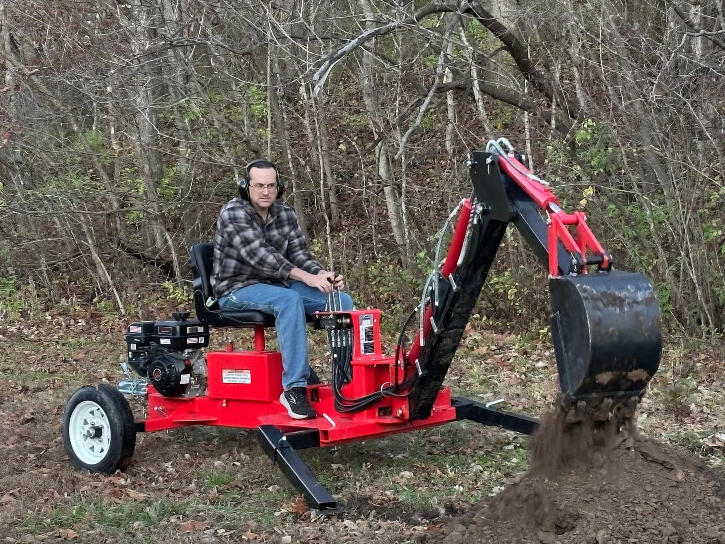 Ben on trencher machine Ben on trencher machine