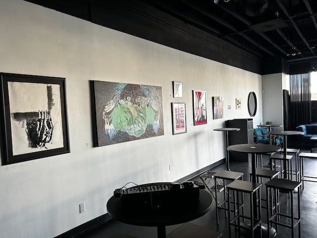 paintings and prints displayed at Valley Rox