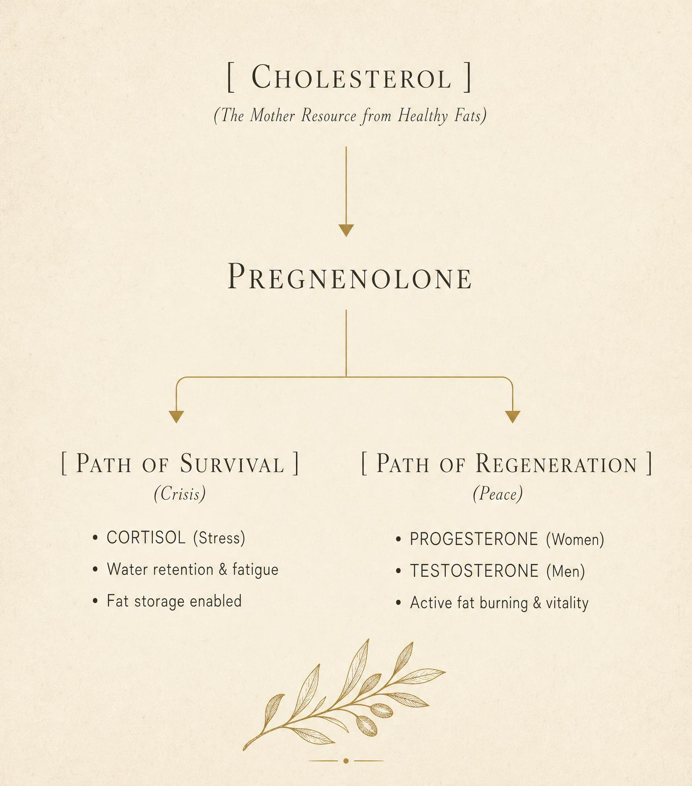 Cholesterol info graphics - the mother source of hormones