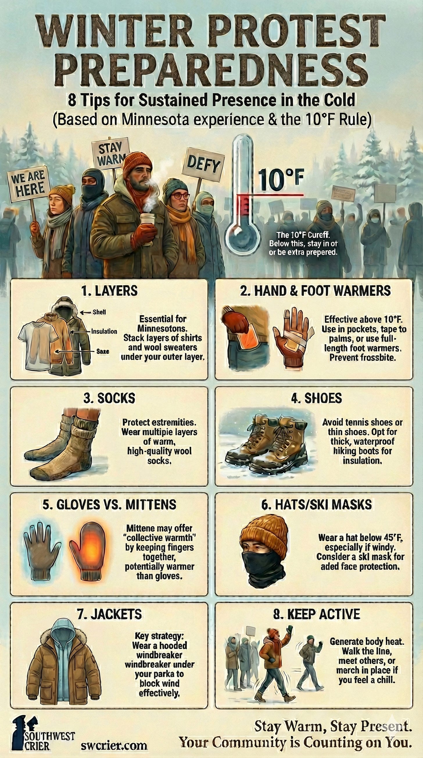 Winter Protest Preparedness Infographic