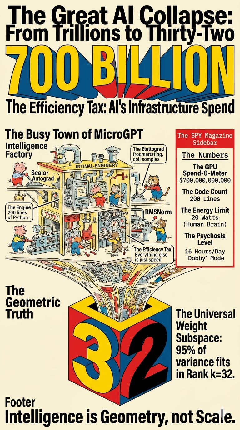 The Efficiency Tax: How We Spent $700 Billion to Build a 200-Line Machine