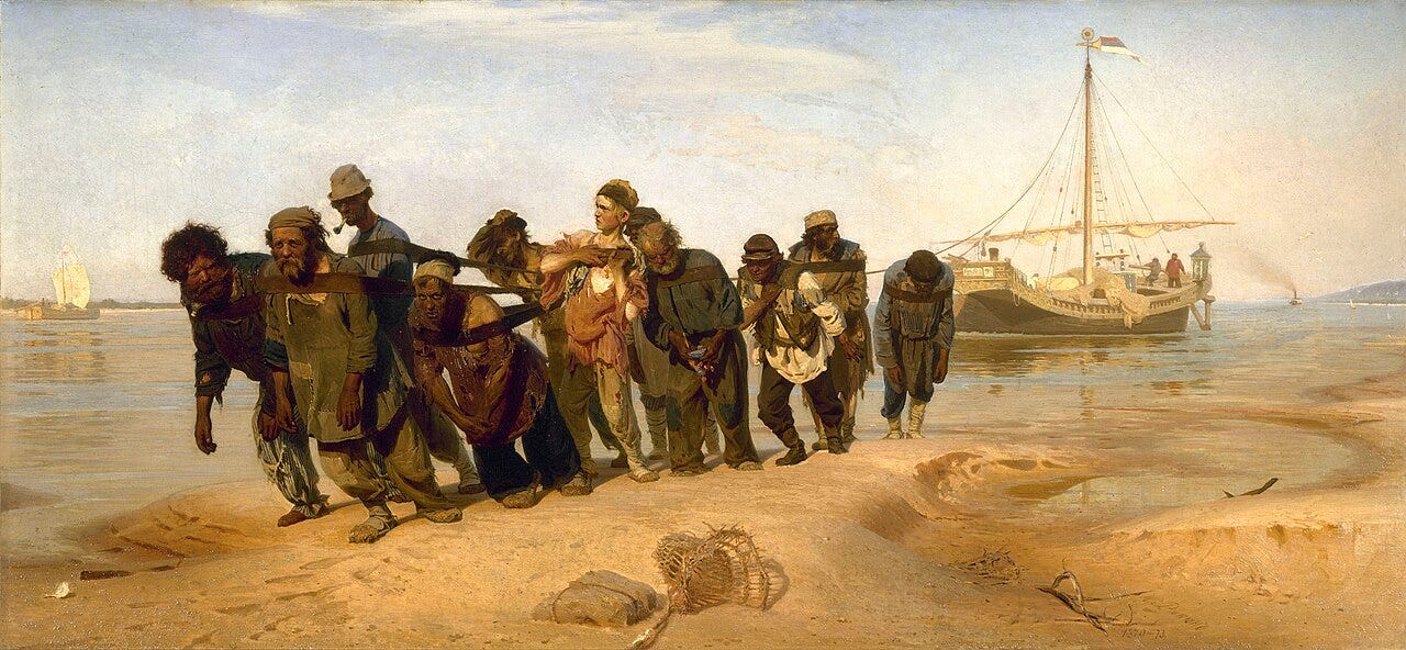 Barge Haulers on the Volga by Repin Barge Haulers on the Volga by Repin